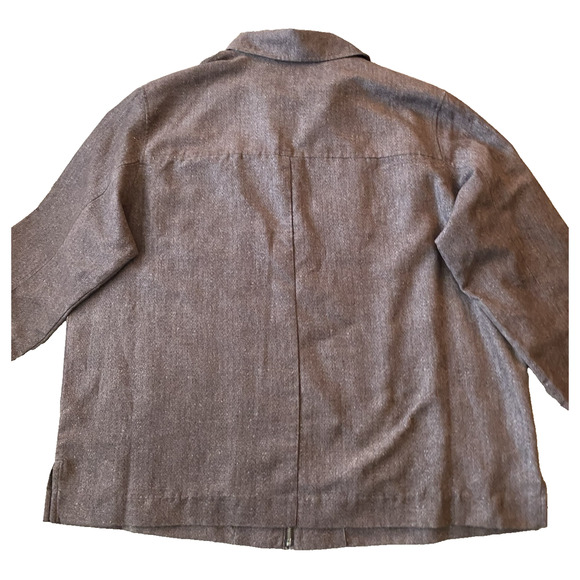 Relativity Women Jacket Womens Plus Size 1X Brown Zip Up Lightweight Sports Coat - Picture 4 of 12